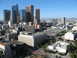 Bunker Hill Arial View Downtown Los Angeles
